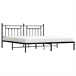 vidaXL Powder-Coated Steel King/Double Bed Frame in Black