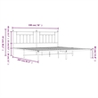 vidaXL Powder-Coated Steel King/Double Bed Frame in Black