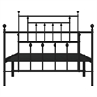 vidaXL Powder-Coated Steel Twin Bed Frame in Black