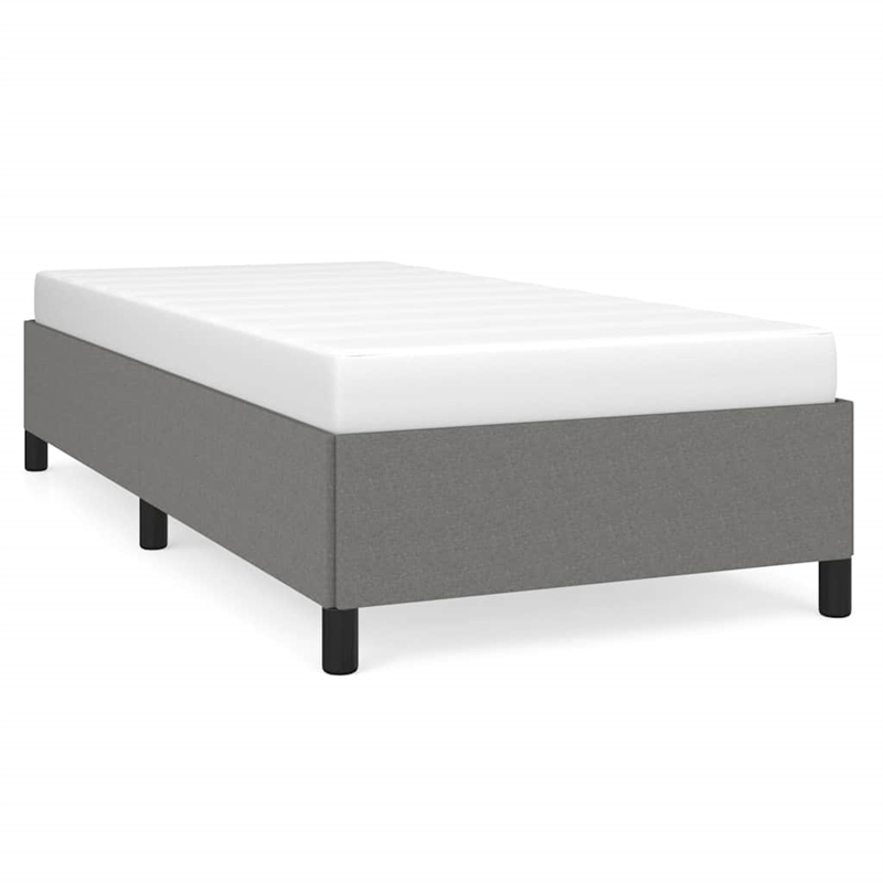 vidaXL Engineered Wood Twin Bed Frame in Dark Gray