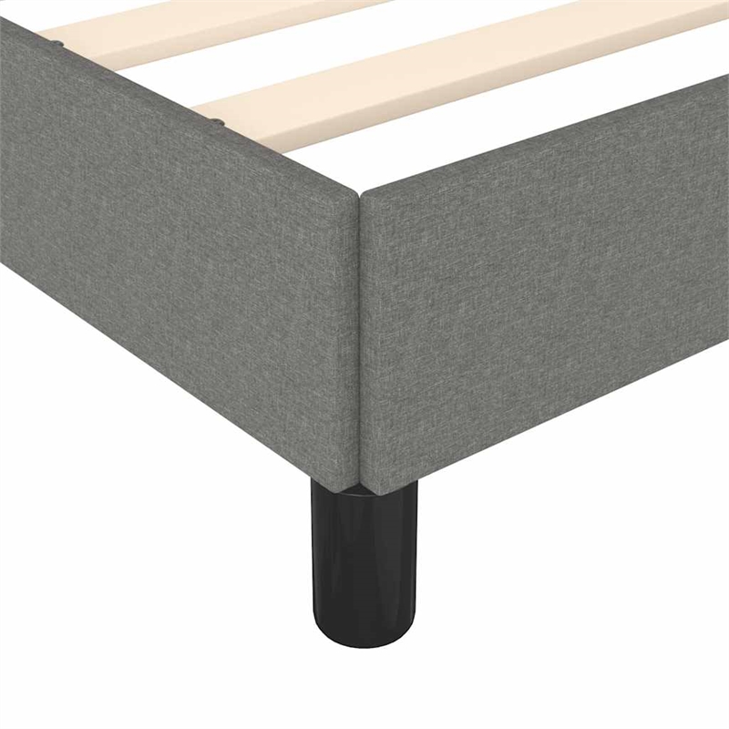 vidaXL Engineered Wood Twin Bed Frame in Dark Gray