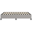 vidaXL Engineered Wood Faux Leather Full Bed Frame in Light Gray