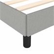 vidaXL Engineered Wood Faux Leather Full Bed Frame in Light Gray