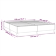 vidaXL Modern Engineered Wood Queen Bed Frame in Dark Gray