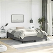 vidaXL Modern Engineered Wood Queen Bed Frame in Dark Gray