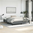 vidaXL Engineered Wood King Bed Frame in Dark Gray Fabric