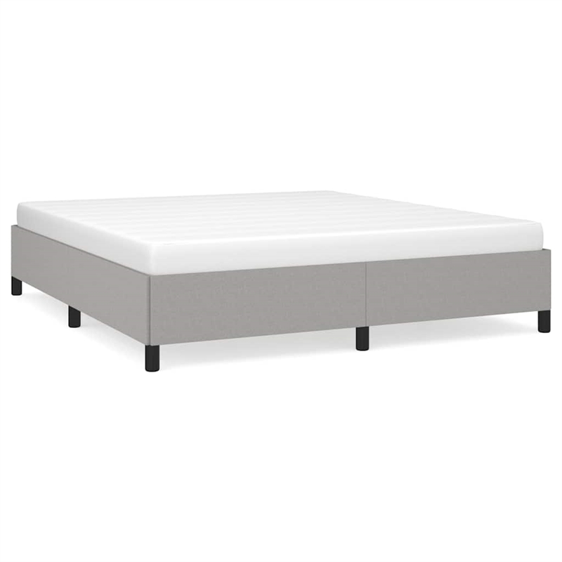 vidaXL Engineered Wood California King Bed Frame in Light Gray