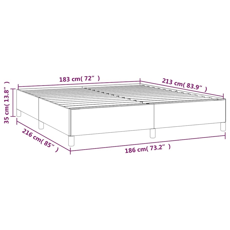 vidaXL Engineered Wood California King Bed Frame in Light Gray