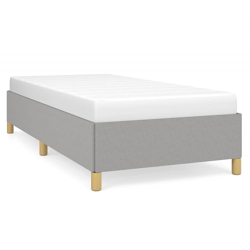 vidaXL Engineered Wood Twin Bed Frame in Light Grey