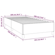 vidaXL Engineered Wood Twin Bed Frame in Light Grey
