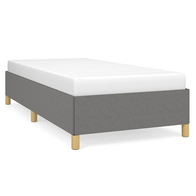 vidaXL Engineered Wood Twin Bed Frame in Dark Gray