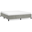 vidaXL Velvet California King Bed Frame in Light Grey