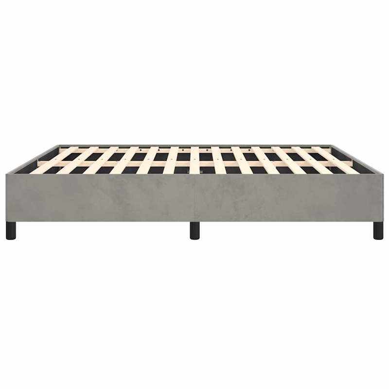 vidaXL Velvet California King Bed Frame in Light Grey