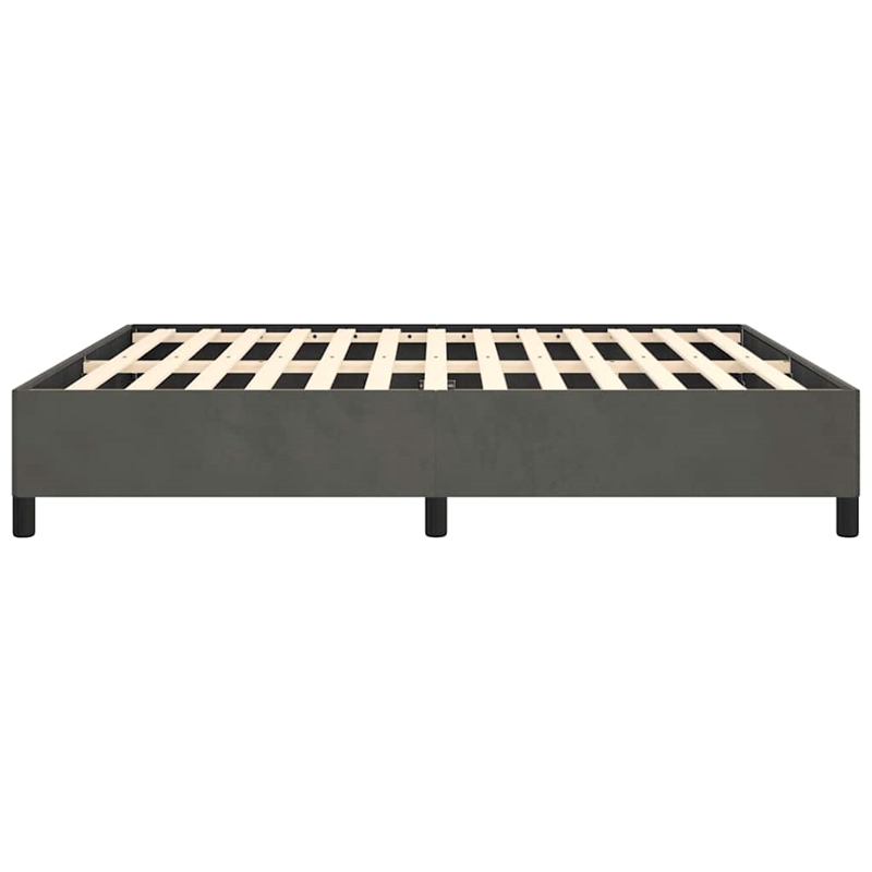vidaXL Engineered Wood California King Bed Frame in Dark Gray