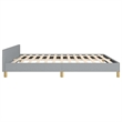 vidaXL King Bed Frame With Headboard in Light Gray