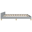 vidaXL California King With Headboard Bed Frame in Light Gray