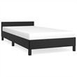 vidaXL Engineered wood Twin Bed Frame in Black