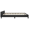 vidaXL King Bed Frame with Headboard in Black