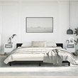 vidaXL King Bed Frame with Headboard in Black
