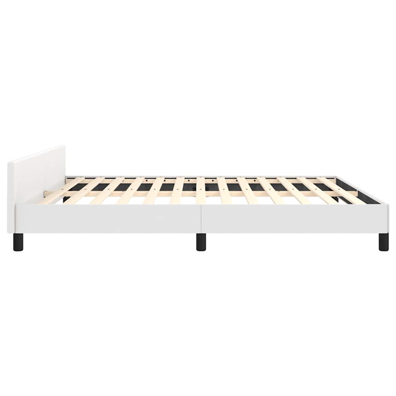 vidaXL Engineered Wood King Bed Frame With Headboard in White