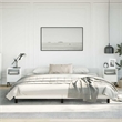 vidaXL Engineered Wood King Bed Frame With Headboard in White