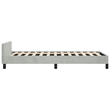 vidaXL Twin with Headboard Bed Frame in Light Gray