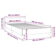 vidaXL Twin with Headboard Bed Frame in Light Gray