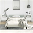 vidaXL Twin with Headboard Bed Frame in Light Gray