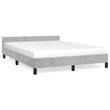 vidaXL Full with Headboard Bed Frame in Light Gray
