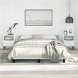 vidaXL Full with Headboard Bed Frame in Light Gray