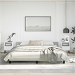 vidaXL King Bed Frame With Headboard in Light Gray