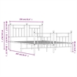 vidaXL Powder-Coated Steel King Bed Frame in Black