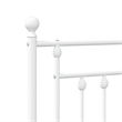 vidaXL Powder-Coated Steel Single Bed Frame in White