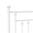 vidaXL 76 x 80 Powder-Coated Steel Bed Frame in White