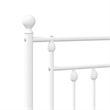 vidaXL Powder-Coated Steel Single Bed Frame in White
