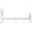 vidaXL Powder-Coated Steel Full/Double Metal Bed Frame in White