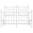 vidaXL Powder-Coated Steel Full/Double Metal Bed Frame in White