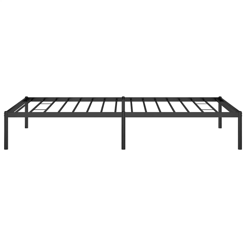 vidaXL Powder-Coated Steel Twin Bed Frame in Black