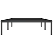vidaXL Powder-Coated Steel Twin Bed Frame in Black