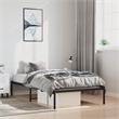 vidaXL Powder-Coated Steel Twin Bed Frame in Black