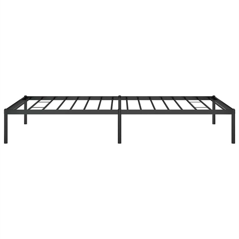 vidaXL Rectangular Single Steel Bed Frame in Black