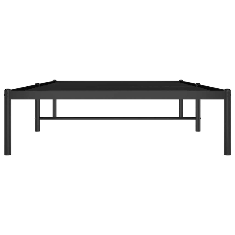 vidaXL Rectangular Single Steel Bed Frame in Black