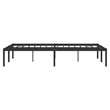 vidaXL Rectangular Powder-Coated Steel Full Bed Frame in Black