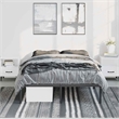 vidaXL Rectangular Powder-Coated Steel Full Bed Frame in Black