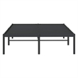 vidaXL Rectangular Powder-Coated Steel Full Bed Frame in Black