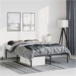 vidaXL Rectangular Powder-Coated Steel Full Bed Frame in Black