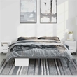 vidaXL Powder-Coated Steel King Bed Frame in Black