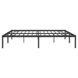 vidaXL Powder-Coated Steel King Bed Frame in Black