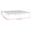 vidaXL Powder-Coated Steel King Bed Frame in Black