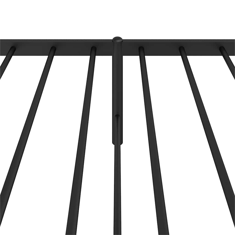vidaXL Powder-Coated Steel Twin Bed Frame in Black